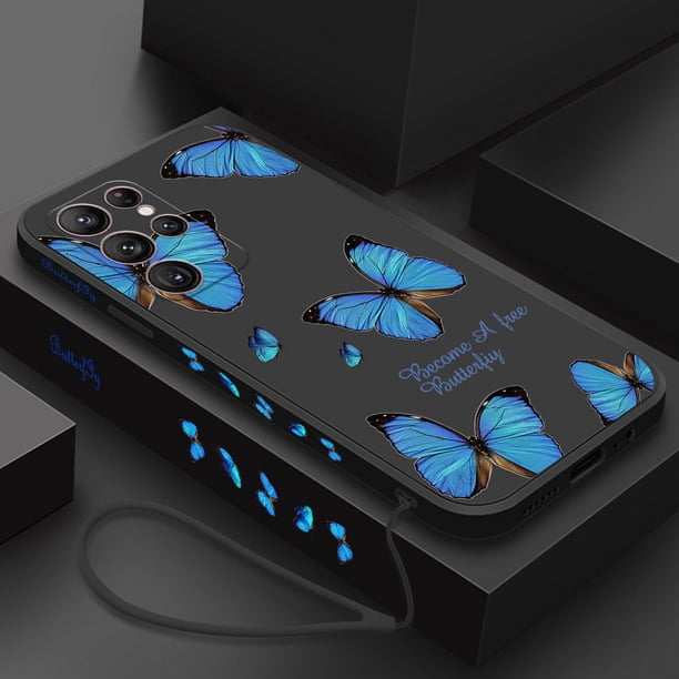 Funda de mariposa para Samsung Galaxy S21, S22, S23 Ultra Plus, S20 FE, A72, A71, A53, A52 S, A14, A34, A54, 5G, A51, A33, A32, A23, A21S, A13 Fivean unisex
