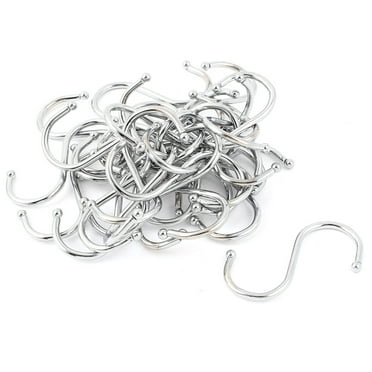 Unique Bargains 30pcs Utility Collection Hanging Coat Hooks Stainless Steel S Shape Hooks Hangers