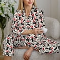 thumbnail image 6 of Uemuo Christmas Cat Pattern Womens Pajama Sets,PJ Set for Women,Pajamas for Women Logo,Long Sleeve Pajama Set for Women,Soft Long Sleeve Top With Pants-Small, 6 of 9