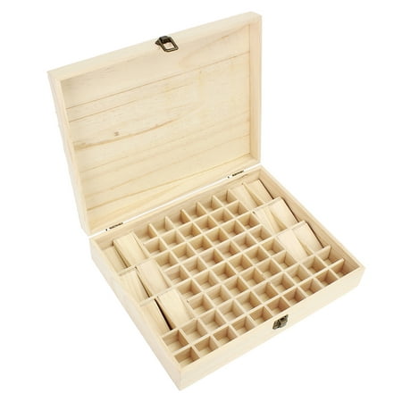 Bestller Essential Oil Wooden Box Storage Case Holds 68 Bottles and Roller Balls Large Organizer Provides Best Protection Great For (Best Essential Oil For Chest Congestion)