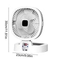 thumbnail image 4 of ICQOVD Desktop Portable Usb Type Compact Rechargeable High-Speed Solar Powered Outdoor Fan Hands-Free Cooling for Summer Outdoor Work, 4 of 7