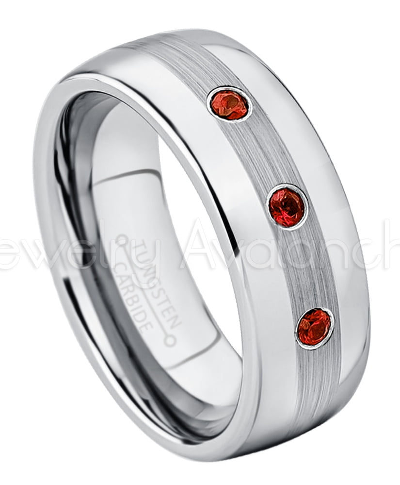 Garnet mens wedding band deals