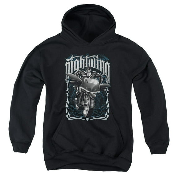 Batman - Nightwing Biker - Youth Hooded Sweatshirt - Small