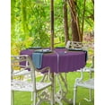 thumbnail image 5 of Outdoor Tablecloth Purple Round Patio Tablecloths 60 Inch, Waterproof Outside Table Cloths with Umbrella Hole and Zipper, Solid Purple Color Summer Table Cover for Outdoor Tables, Picnic,, 5 of 6