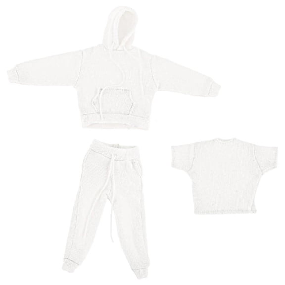 1/12 Scale Soldier Figure 3Pieces/Set Clothing Set Hoodie T Shirt Sweatpants For Model Action Figure Doll Displaying