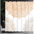 thumbnail image 3 of Ambesonne Flora Shower Curtain, South Mandala Design Print, 69"Wx84"L, Sand Brown, 3 of 4