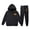 Black, variant on Zylarhe Kids Print Hoodie Toddler Boys Girls Sweatshirt Outfit Casual Two Piece Set Black 3-4 Years