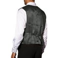 thumbnail image 3 of INSPIRE CHIC Sequin Suit Vest for Men's V-Neck Sleeveless Disco Sparkly Waistcoat L Black, 3 of 5