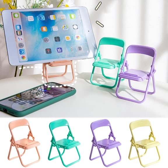 Walbest Mini Chair Shape Mobile Phone Stand Holder, Universal Portable Cute Chair Desktop Cell Phone Lazy Bracket for Watching TV/Live