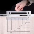 thumbnail image 4 of Destyer 1/2/3 Stainless Steel Hole Punch Locator Ruler Measure Tool Efficient and Accurate Style A 1 Pc, 4 of 6