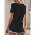 thumbnail image 2 of Women's Classic Fit T Shirts Short Sleeve V Neck Casual Tee Shirt Summer Tops, 2 of 4