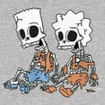 thumbnail image 2 of Girl's The Simpsons Skeleton Bart and Lisa  Graphic Tee Athletic Heather Medium, 2 of 5
