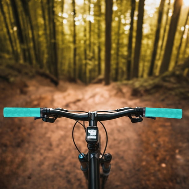 Puños de manillar de bicicleta de 22,2 mm | Cubierta ergonómica de goma antideslizante | Amortiguación y agarre cómodo para carretera, montaña y bicicletas | Paquete de 2