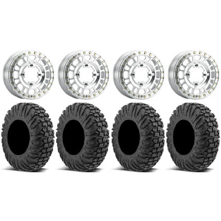Method 412 Beadlock 15 Wheels Raw 34 MotoVator Tires Sportsman RZR Ranger Method 412 Beadlock 15 Wheels Raw 34 MotoVator Tires Sportsman RZR Ranger