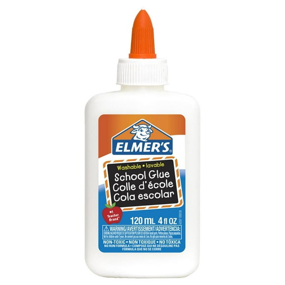 Colle scolaire liquide Elmer's, lavable, idéale pour faire du slime, 120 ml