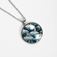 thumbnail image 4 of Christmas Glass Circular Pendant Necklace - Stylish Jewelry Statement Piece, 4 of 5
