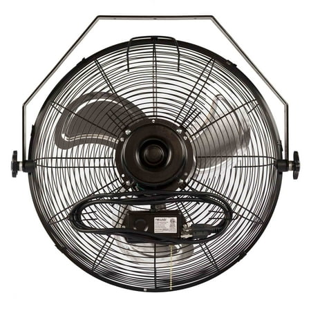 NewAir - 3000 CFM 18” High Velocity Wall Mounted Fan with Sealed Motor Housing and Ball Bearing Motor - Black