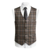 Cloudstyle Mens Two-button Single-breasted Suit Three-piece Set