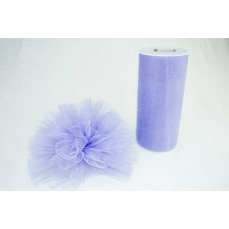 - Ribbon Bazaar Gala Sparkle Tulle 6 inch Lilac 25 yards 100% Polyester Ribbon