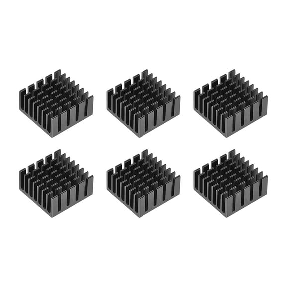 10x20x20mm Black Aluminum Heatsink Thermal Adhesive Cooler for Cooling 3D Printers 6Pcs