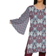 thumbnail image 4 of Moomaya Kimono Sleeve Mini Kurta Summer Tunic Printed Short Kurtis For Women, 4 of 5