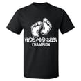 thumbnail image 2 of OXI T-Shirt - Hide And Seek Champion, Basic Casual T-Shirt for Men's and Women Fleece T-Shirt Short Sleeve - Dark Heather 3X-Large, 2 of 3