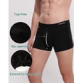 thumbnail image 3 of INNERSY Men's Boxer Briefs Soft Comfy Underwear for Men with Pouch 4-Pack(M,Black), 3 of 7
