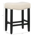 thumbnail image 7 of 24" Upholstered Saddle Seat Counter Stool in Beige, 7 of 7