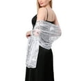 thumbnail image 6 of Ladiery Sequin Floral Shawls and Wraps for Evening Dresses,Women sparkly Sheer Mesh Wedding Shawls for Evening Party, 6 of 8