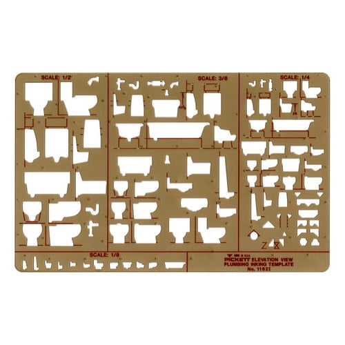 CHARTPAK, INC. 1162I Modèle de Plomberie PICKETT Vue d'Élévation