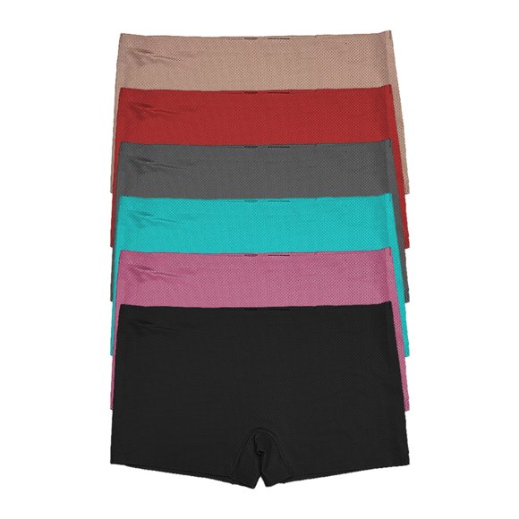 Paquete 6 Boxer Invisibles Sin Costuras Corte Láser Pack Incluye 6 Diferentes Colores Tatys Fashion 5560