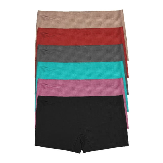 Paquete 6 Boxer Invisibles Sin Costuras Corte Láser Pack Incluye 6 Diferentes Colores Tatys Fashion 5560