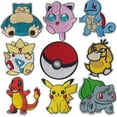 thumbnail image 2 of Parche de tela de Pokémon, pegatinas para ropa de Pikachu, parches bordados para coser, apliques para planchar en ropa, decoración de ropa DIY de dibujos animados, 2 of 4