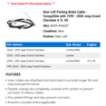 thumbnail image 2 of Rear Left Parking Brake Cable - Compatible with 1999 - 2004 Jeep Grand Cherokee 4.7L V8 2000 2001 2002 2003, 2 of 2