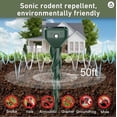 thumbnail image 5 of Solar-powered mole repellent, 4 packs of snake and skunk repellent, for yards, 50 waterproof ultrasonic deterrent stake, get rid of rabbits, groundhogs, voles, chipmunks, deer, and peccaries, for law, 5 of 5