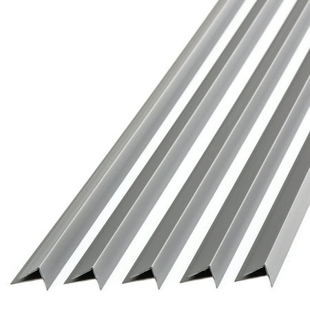 

FASÄDE 47 in. Decorative Vinyl Large Profile Outside Corner Trim Argent Silver 5 Pack)