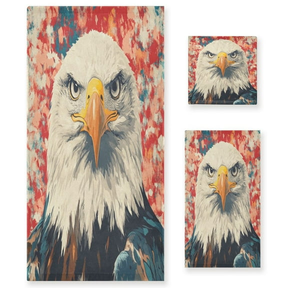 Three-Piece Towel Set Face Towel Towel Set Hand Towel Bath Towel Cotton Bath Towels Bath Towel Sets Hand Bath Towels Colored Cool Eagle