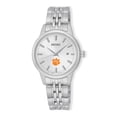 thumbnail image 1 of Women's Silver Clemson Tigers Analog Quartz Stainless Steel Watch, 1 of 1