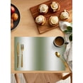 thumbnail image 5 of Sage Green White Ombre Placemats Set of 6, Abstract Art Modern Green Gradient Placemats for Dining Table, Place Mats for Kitchen Tabletop, Waterproof Wipeable Dining Table Mats Set, 5 of 9