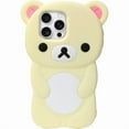 thumbnail image 1 of wonima11 Soft Silicone Bear Case for iPhone 16 Pro Max, Cute 3D Cartoon Teddy Bear Designed, Protective Lovely Fun Adorable Fashion Phone Case, Kawaii Cover for Women Girls Kids, Yellow, 1 of 1