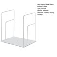thumbnail image 3 of LCXmlly Sturdy Book Stand Simple Desktop Reading Book Holder Hollow Metal Book Clip Stand for Office Desktop Storage Student Learning 1 Pair, 3 of 9