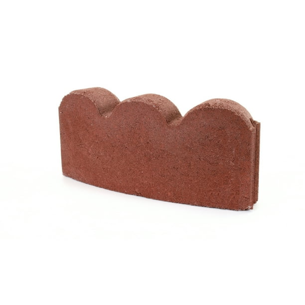 Pavestone 12" Curved Scallop Red Concrete Edger