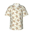 thumbnail image 1 of Balery Kawaii Bear Camisas hawaianas de manga corta para hombre, camisas playeras de corte holgado, camisas de vacaciones con botones,Medium, 1 of 7