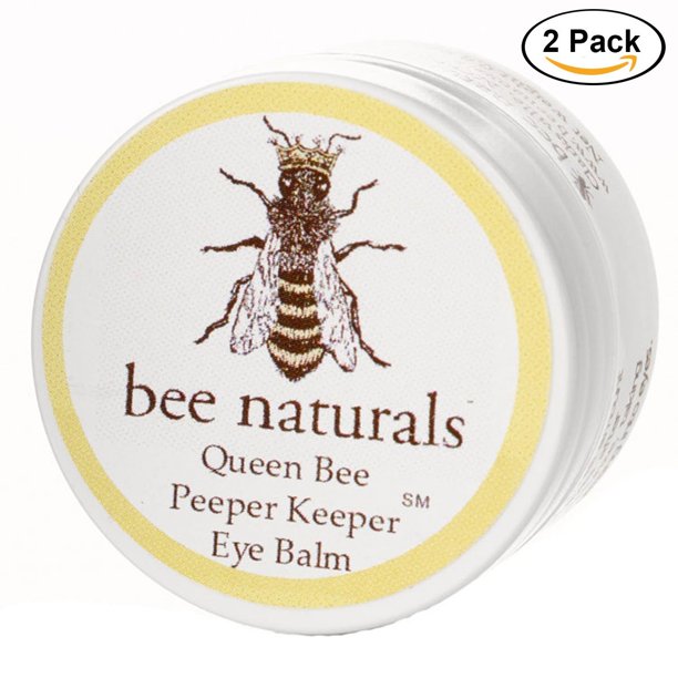 2 Pack Queen Bee Naturals Best Eye Balm Peeper Keeper Eyelid Cream Reduces Crows Feet Wrinkles Fine Lines Moisturizes Your Skin Vitamin E 10 All Natural Nutrient Oils 0 6 Oz Walmart Com