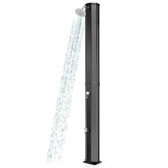 Costway 15.9 Gallon Solar Heated Outdoor Shower with Shower Head and Foot Shower Tap