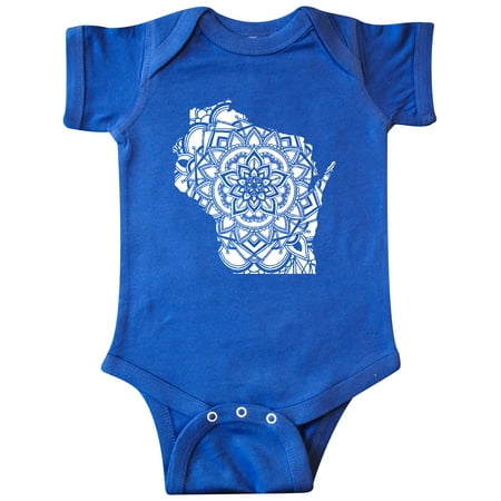 

Inktastic Wisconsin Silhouette Mandala Gift Baby Boy or Baby Girl Bodysuit