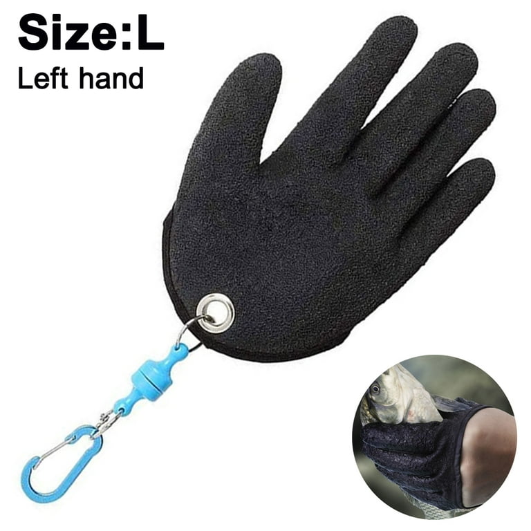 Waterproof Puncture Proof Fishing Glove Fisherman Professional Catch Fish  Gloves Cut & Puncture Resistant Hunting Glove - black 