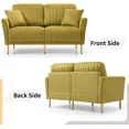thumbnail image 5 of Duety 3 Piece Set with Velvet Living Room Sofa and 2-Loveseat in Goldenrod, 5 of 5