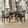 thumbnail image 3 of Costway 5-Piece Counter Round Dining Table Set Wooden Kitchen Modern Table and 4 Chairs, 3 of 10