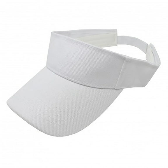 2-Pack Sun Visor Adjustable Cap Hat Athletic Wear (White)
